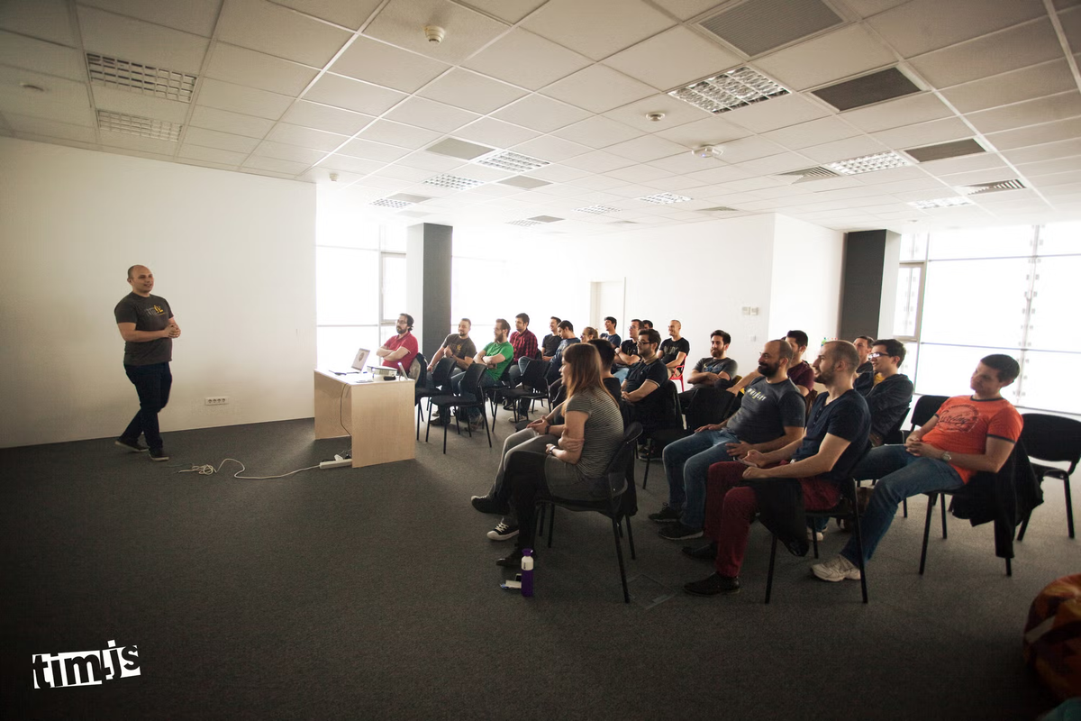 Photo from one of the meetups at 3 Pillar Global